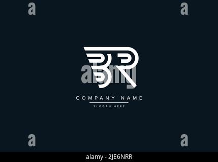 Alphabet Abstract Letter Icon Logo BR Stock Vector