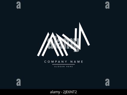 Alphabet Abstract Letter Icon Logo AM Stock Vector