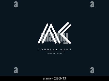 Alphabet Abstract Letter Icon Logo AK Stock Vector