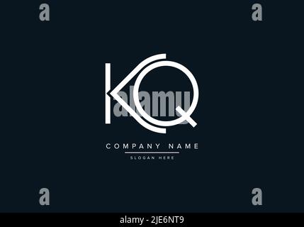 Alphabet Abstract Letter Icon Logo KQ Stock Vector