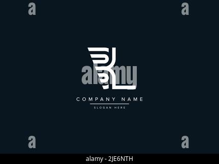Alphabet Abstract Letter Icon Logo BL Stock Vector