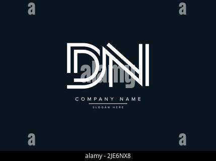 Alphabet Abstract Letter Icon Logo DN Stock Vector