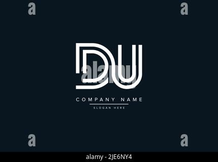 Alphabet Abstract Letter Icon Logo DU Stock Vector