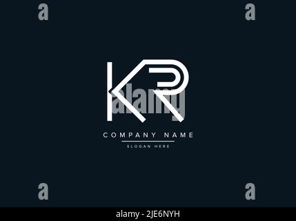 Alphabet Abstract Letter Icon Logo KR Stock Vector