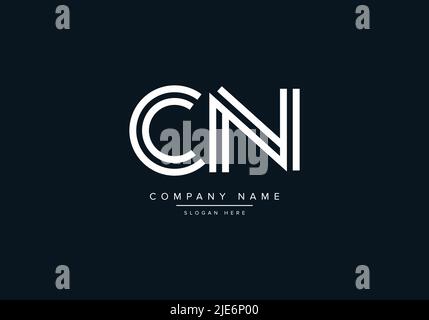 Alphabet Abstract Letter Icon Logo CN Stock Vector