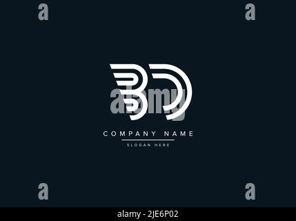 Alphabet Abstract Letter Icon Logo BD Stock Vector