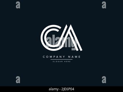 Alphabet Abstract Letter Icon Logo CA Stock Vector