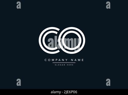 Alphabet Abstract Letter Icon Logo CO Stock Vector