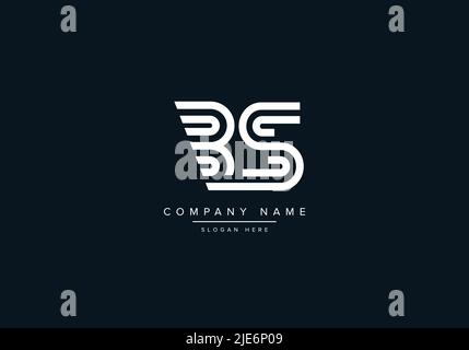 Alphabet Abstract Letter Icon Logo BS Stock Vector