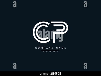 Alphabet Abstract Letter Icon Logo CP Stock Vector