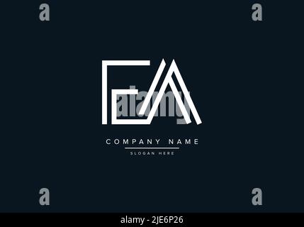 Alphabet Abstract Letter Icon Logo EA Stock Vector