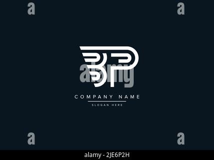 Alphabet Abstract Letter Icon Logo BP Stock Vector
