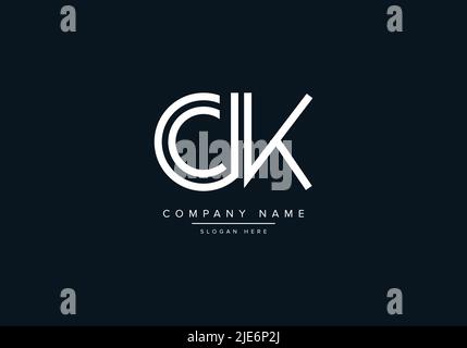 Alphabet Abstract Letter Icon Logo CK Stock Vector