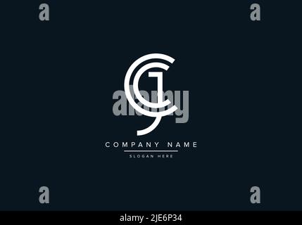 Alphabet Abstract Letter Icon Logo CJ Stock Vector