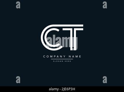 Alphabet Abstract Letter Icon Logo CT Stock Vector