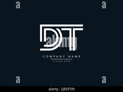 Alphabet Abstract Letter Icon Logo DT Stock Vector