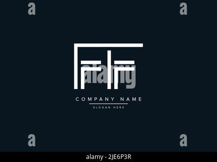 Alphabet Abstract Letter Icon Logo FF Stock Vector