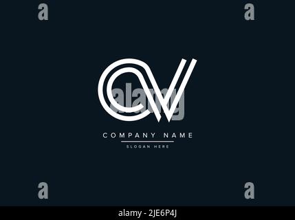 Alphabet Abstract Letter Icon Logo CV Stock Vector