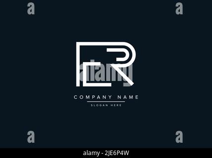 Alphabet Abstract Letter Icon Logo ER Stock Vector
