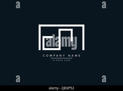 Alphabet Abstract Letter Icon Logo EM Stock Vector
