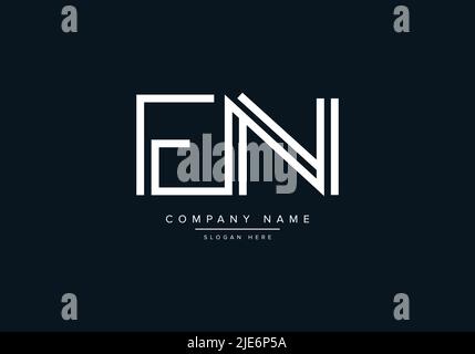 Alphabet Abstract Letter Icon Logo EN Stock Vector