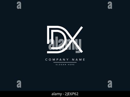 Alphabet Abstract Letter Icon Logo DX Stock Vector