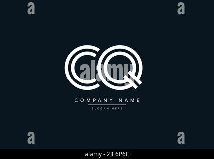 Alphabet Abstract Letter Icon Logo CQ Stock Vector