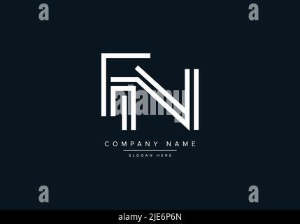 Alphabet Abstract Letter Icon Logo FN Stock Vector