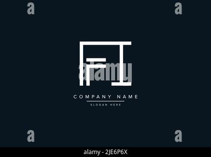 Alphabet Abstract Letter Icon Logo FI Stock Vector