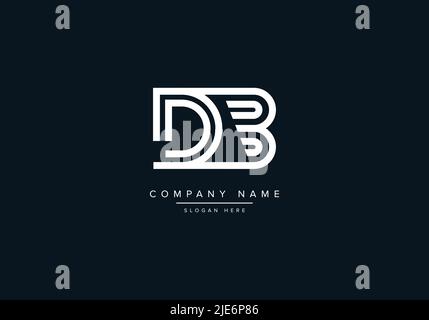 Alphabet Abstract Letter Icon Logo DB Stock Vector
