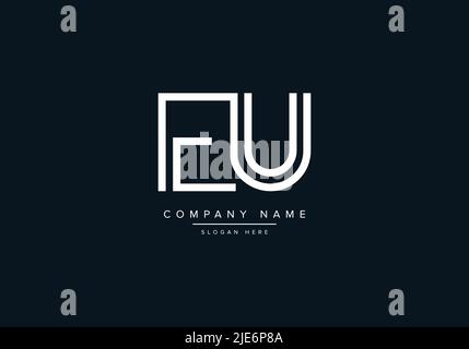 Alphabet Abstract Letter Icon Logo EU Stock Vector