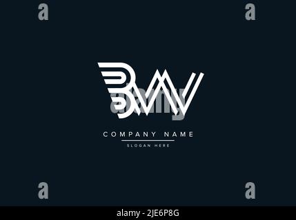 Alphabet Abstract Letter Icon Logo BW Stock Vector