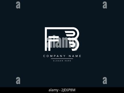 Alphabet Abstract Letter Icon Logo FB Stock Vector