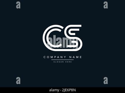 Alphabet Abstract Letter Icon Logo CS Stock Vector