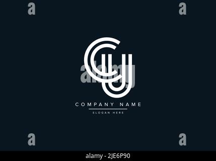 Alphabet Abstract Letter Icon Logo CU Stock Vector