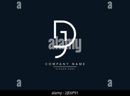 Alphabet Abstract Letter Icon Logo DJ Stock Vector