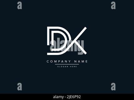 Alphabet Abstract Letter Icon Logo DK Stock Vector