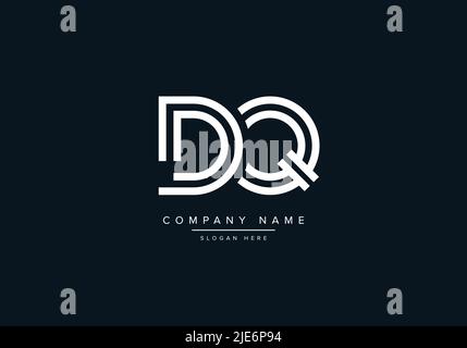 Alphabet Abstract Letter Icon Logo DQ Stock Vector