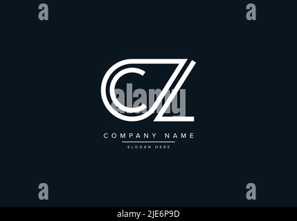 Alphabet Abstract Letter Icon Logo CZ Stock Vector