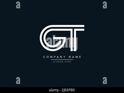 Alphabet Abstract Letter Icon Logo GT Stock Vector