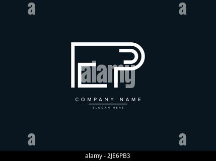 Alphabet Abstract Letter Icon Logo EP Stock Vector