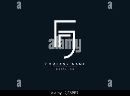 Alphabet Abstract Letter Icon Logo FJ Stock Vector