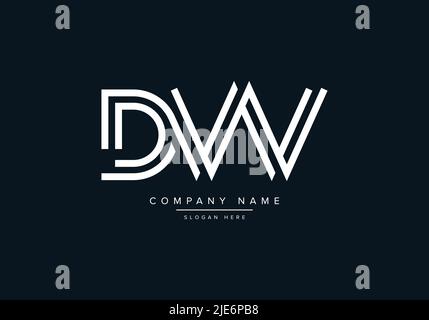 Alphabet Abstract Letter Icon Logo DW Stock Vector