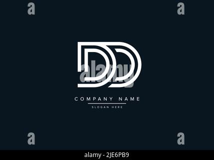 Alphabet Abstract Letter Icon Logo DD Stock Vector