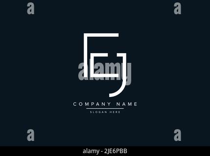 Alphabet Abstract Letter Icon Logo EJ Stock Vector