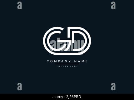 Alphabet Abstract Letter Icon Logo GD Stock Vector
