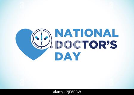 National doctors day. World doctors day template. Vector illustration. Stock Vector