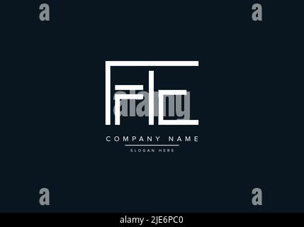 Alphabet Abstract Letter Icon Logo FE Stock Vector