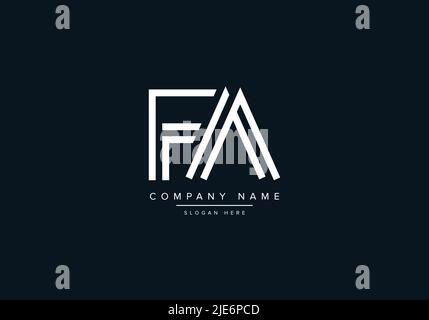 Alphabet Abstract Letter Icon Logo FA Stock Vector