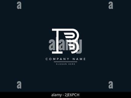 Alphabet Abstract Letter Icon Logo IB Stock Vector